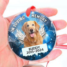 In Loving Memory - Stained Glass Personalized Ornament - Memorial Gift For Dog Lovers, Pet Lovers