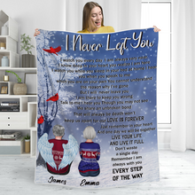 I Never Left You Every Step Of The Way - Personality Customized Blanket - Memorial Gift For Loss