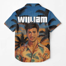 Custom Photo Sunset Tropical  - Personalized Customized Hawaiian Shirt - Gift For Family Members, Best Friends