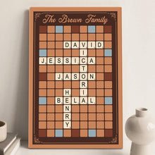 Scrabble Family Crossword - Personalized Customized Canvas - Gift For Family Members