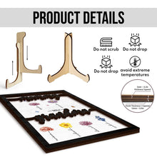 From Mommy To Grandma Flower - Personalized Customized 2-Layered Wooden Plaque - Gift For Mom, Grandma, Wife, Her