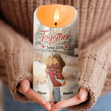 Warm Christmas With Romantic Candle LED - Personalized Candle LED Light - Christmas Gift For Couples, Lovers, Husband Wife