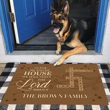 As For Me And My House We Will Serve The Lord - Custom Crossword Puzzle Art Doormat - Funny Gifts For Family, Friend