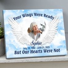 Your Wings Were Ready - Memorial Gifts - Personalized Canvas Prints