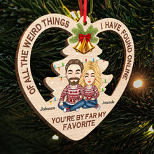 You're My Favorite - Customized Personalized Wooden Cutout Ornament - Christmas Gift For Couple Husband Wife