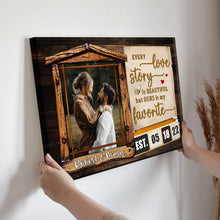Every Love Story Is Beautiful - Custom Photo, Personalized Custom Framed Canvas Wall Art