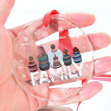 Christmas Family Forever - Personalized Glass Ornament - Gift For Family