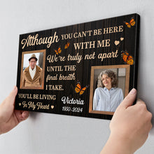 You're Living In My Heart - Personalized Customized Canvas - Memorial Gift For Family Members