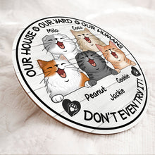 Don't Even Try It  - Personalized Customized Doorsign Best Gift For Pet Cat Lover