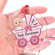 Baby First Christmas - Customized Personalized Glass Ornament - Gift For Christmas