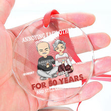 Annoying Each Other - Personalized Glass Ornament - Christmas Gift For Couple Husband Wife Soulmate