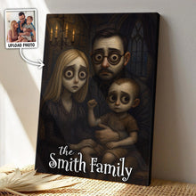 Custom Family Photo Gothic Animated Style - Personalized Customized Canvas - Unique Halloween Gift For Family Members