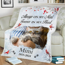 Always On My Mind - Customized Personalized Blanket - Memorial Gift For Pet Lover