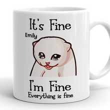 I'm Fine Cats - Customized Personalized Mug - Gift For Friends, Coworkers