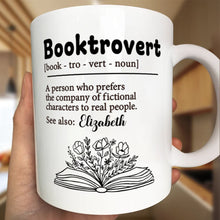 Hello, I'm A Booktrovert - Customized Personalized Mug - Gift For Bookworm, Booklovers, Bookaholic