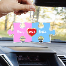 The Perfect Piece  - Personalized Customized Car Ornament - Gift For Couples, Friends