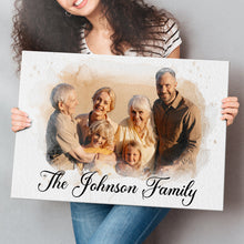 Custom Photo Of Your Family Canvas Wall Art - Personalized Customized Canvas - Gifts For Family Members