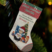 Merry Christmas Please Deliver Enclosed Presents To - Gift For Bestie Friend Sister Brother - Personality Customized Stocking