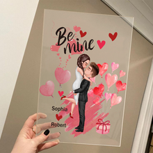Be Mine Couple Kissing - Acrylic Plaque - Valentine's Day Gifts Personalized Custom Acrylic Plaque