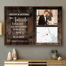 Favorite Place In The World Is Next To You - Personalized Customized Canvas - Gift For Family, For Couples, Lovers, Husband Wife