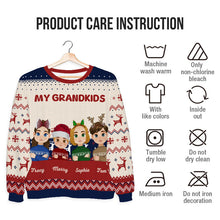 My Dear Grandchildren Loves You All - Personality Customized Ugly Sweater - Christmas Gift For Grandma Grandpa Grandkids