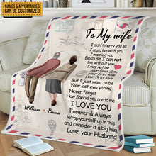 Love You Forever & Always Wrap Yourself Up In This Blanket  - Old Couple - Personalized Blanket