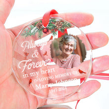 Keeping Those Memories Forever - Customized Personalized Glass Ornament - Memorial Gift For Family Members