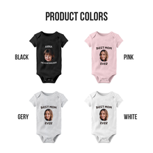 Custom Photo Baby Face Family Birthday Gift Personalized Custom Baby Onesie