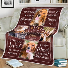 Custom Photo Your Life Was A Blessing  - Personalized Photo Blanket - Gifts For Pet Lovers