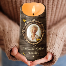 You Left Me Beautiful Memories - Personalized Candle LED Light - Memorial Gift For Family Members, For Loss