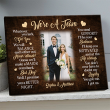 Custom Photo - Be Your Backbone - Personality Customized Canvas - Gift For Couple Husband Wife