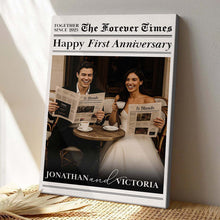 Custom Couple Photo The Love Times - Personalized Customized Canvas - Anniversary Gift For Couples, Lovers, Husband, Wife