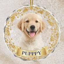 Custom Pet Photo - Personalized Glass Ornament - Christmas Gift For Dog Lovers, Pet Lovers