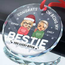 Lucky You - Personalized Glass Ornament - Christmas Gift For Besties, Sistas, Sisters