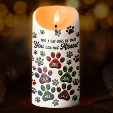 A Heartbeat At My Feet - Personalized Candle LED Light - Sympathy Gift For Pet Owners, Pet Lovers