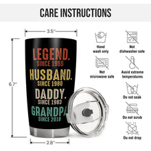 Custom Legend Husband Daddy Grandpa - Personalized Custom Tumbler - Gifts For Dad, Grandpa