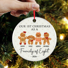 Our Christmas As A Family - Personalized Custom Ceramic Ornament - Gift For family