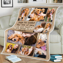 Custom Photo Snuggle This Blanket And Think Of Me Memorial  - Personalized Photo Blanket - Gifts For Memorial