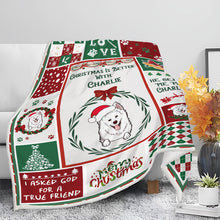 Personalized Custom Fleece Flannel Blanket Christmas Blanket Gifts For Pet Lovers