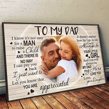 I Know It's Not Easy - Personalized Customized Canvas - Gift For Father