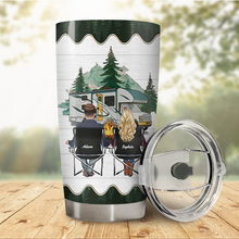 Husband Wife Camping Partners - Personality Customized Tumbler - Gift For Camping Lovers