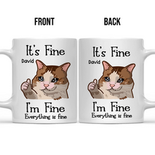 I'm Fine Cats - Customized Personalized Mug - Gift For Friends, Coworkers