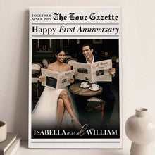 Custom Couple Photo The Love Times - Personalized Customized Canvas - Anniversary Gift For Couples, Lovers, Husband, Wife