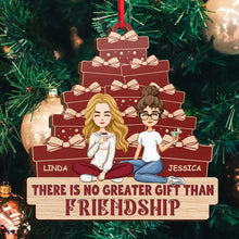 No Greater Gift Than Friendship - Customized Personalized Wooden Cutout Ornament - Bestie Gift For Best Friend