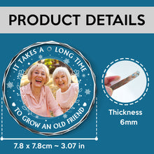 True Friendship Is A Journey - Personalized Glass Ornament - Gift For Old Friend, Best Friend, Besties