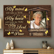 My Mind Still Talks To You - Personalized Customized Canvas - Memorial Gift For Family Members