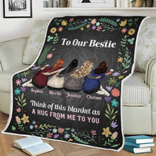 Personalized Custom Fleece Flannel Blanket Bestie Blanket - Gifts For Besties, Sisters