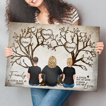 Family A Little Bit Crazy - Customized Personalized Canvas - Christmas Gift For Family