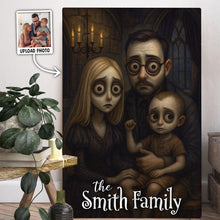 Custom Family Photo Gothic Animated Style - Personalized Customized Canvas - Unique Halloween Gift For Family Members