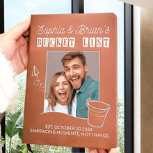 Couple Bucket List - Personalized Leather Journal - Gift For Couples, Book Lovers